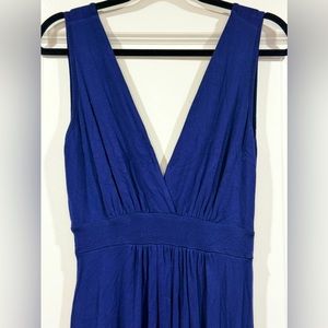 Deep Blue Mid Length Maxi with Scoop Bottom